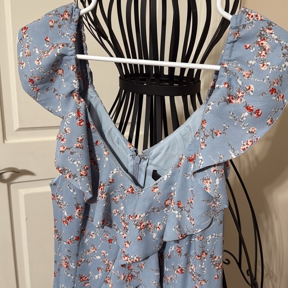 Lulu's Light Blue Floral Dress - Picture 2 of 8